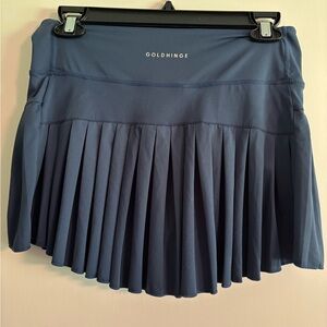 Blue Mini Athletic Skirt with Pleats